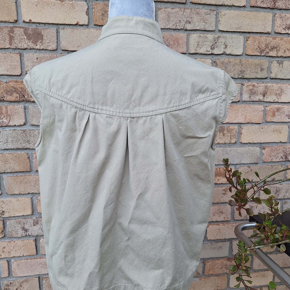 Christopher & Banks Tan Button-Front Top - Picture 3 of 9